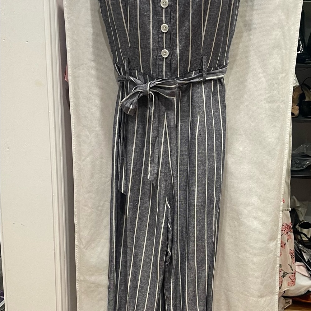 Striped Gray Jumpsuit